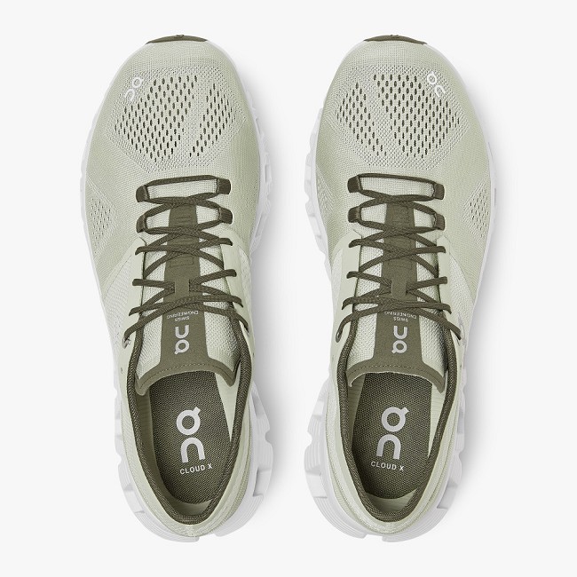 ON Cloud X Mens - Men's Trainers NZ-03287 Aloe/White